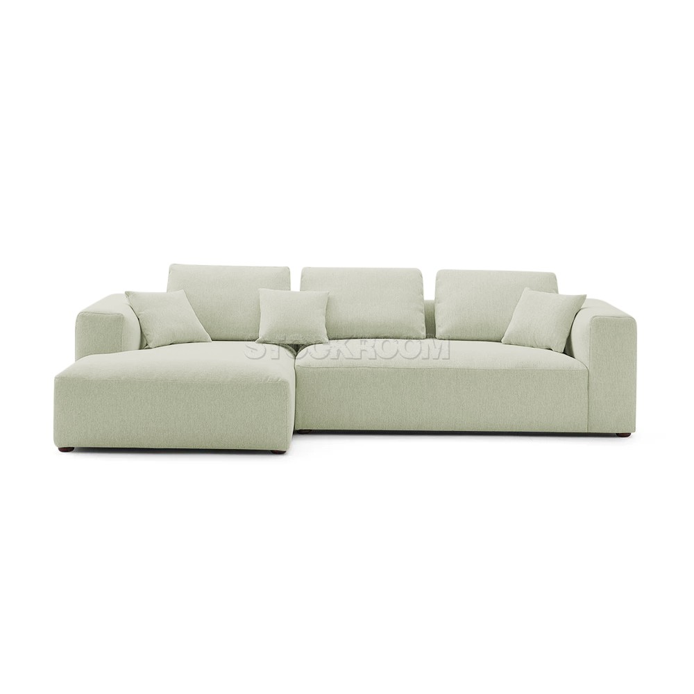 Selena Fabric Feather Down Sofa - L Shape / Sectional Sofa