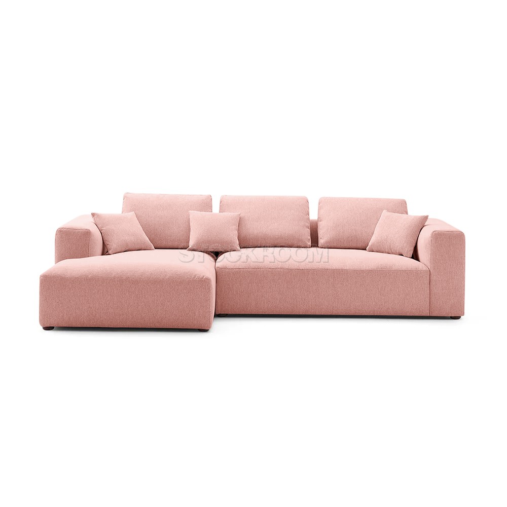 Selena Fabric Feather Down Sofa - L Shape / Sectional Sofa