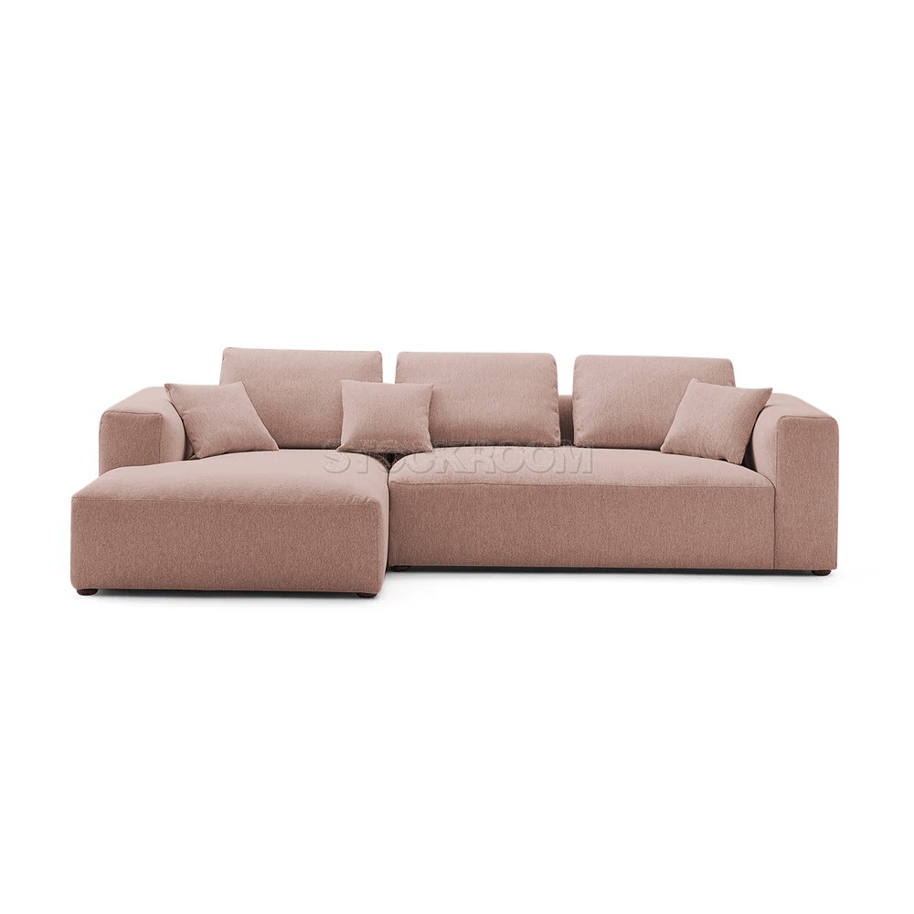 Selena Fabric Feather Down Sofa - L Shape / Sectional Sofa