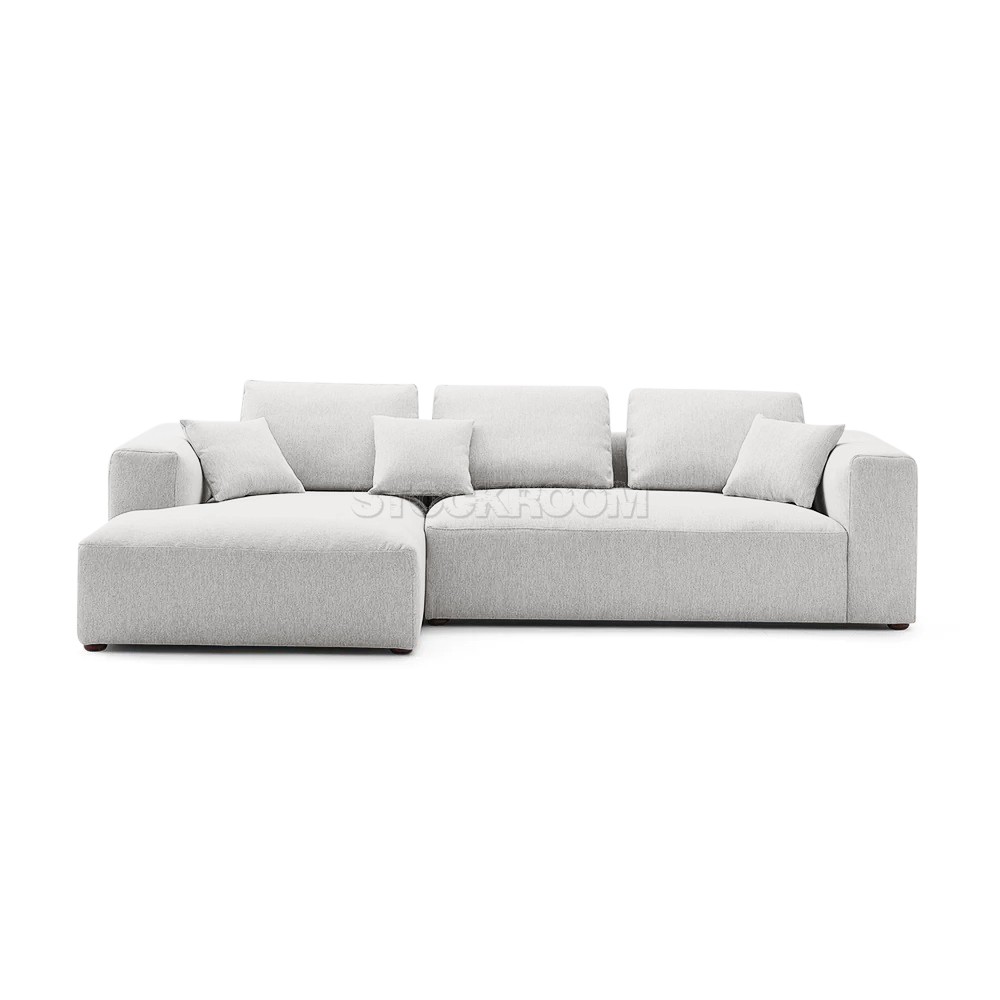 Selena Fabric Feather Down Sofa - L Shape / Sectional Sofa