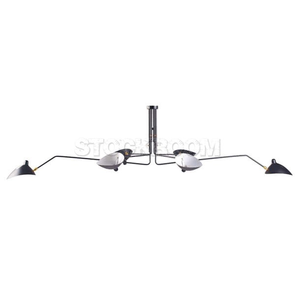 Serge Mouille Style 6 Arms Pendant Lamp