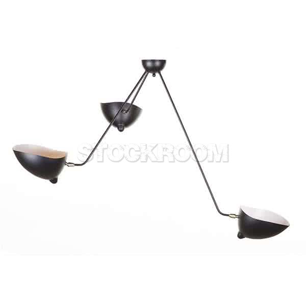 Serge Mouille Style 3 Arms Spider Pendant Lamp