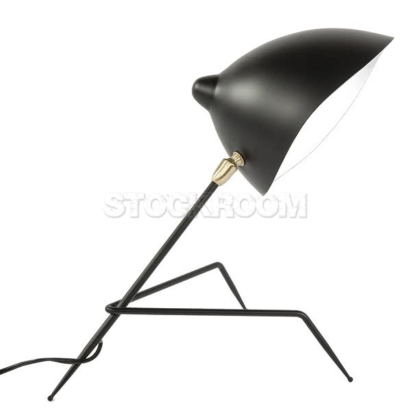 Serge Mouille Style Tripod Table Lamp