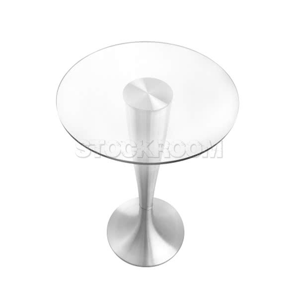 Silvio Round Glass Bar Table