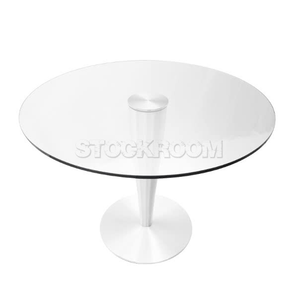 Silvio Round Glass Table