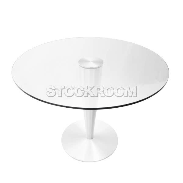 Silvio Round Glass Table