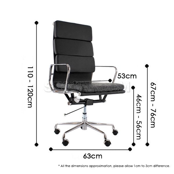 Eames Style Softpad Highback Office Chair With Castors