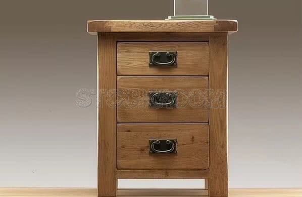 French Style Solid Wood Bedside Table