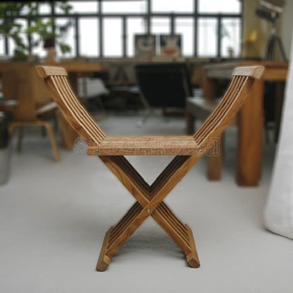 Solid Wood Trestle Foldable Chair