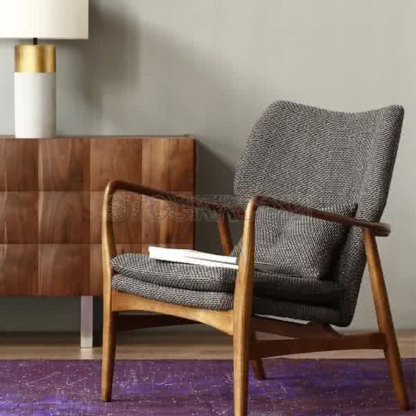 Solomon Solid Wood Lounge Chair / Armchair