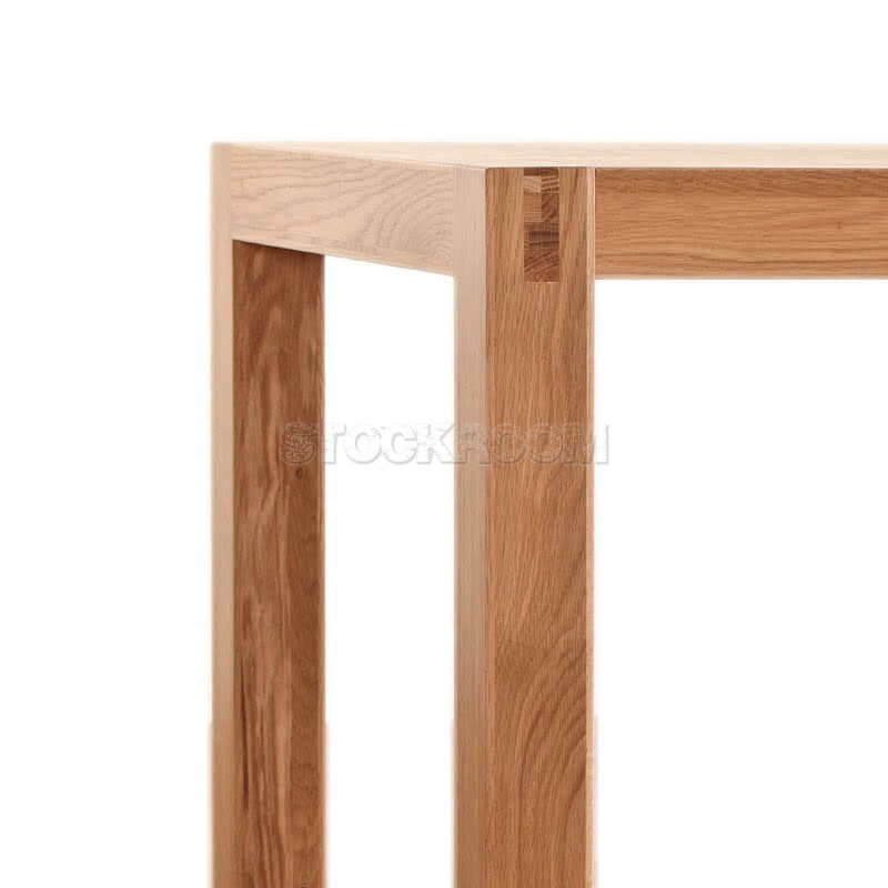 Squado Solid Oak Wood Slim Dining Table