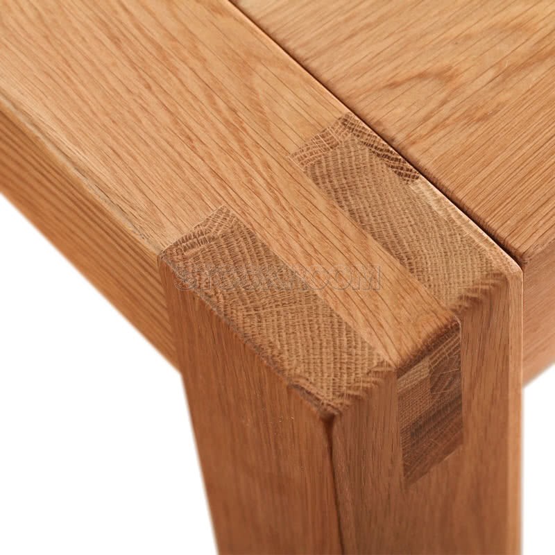 Squado Solid Oak Wood Slim Dining Table