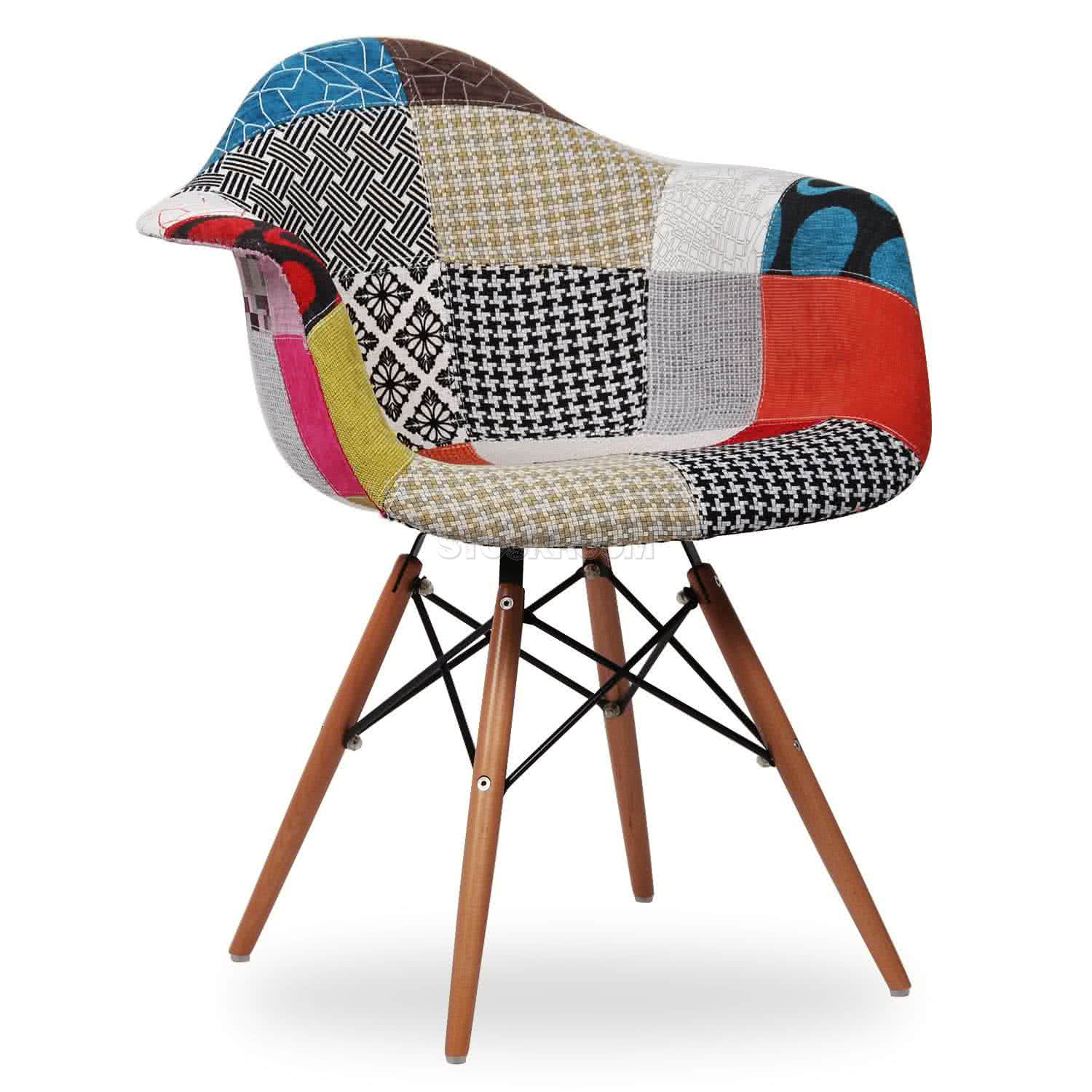 Charles Eames DAW Style Chair - Upholstered - Patched Version