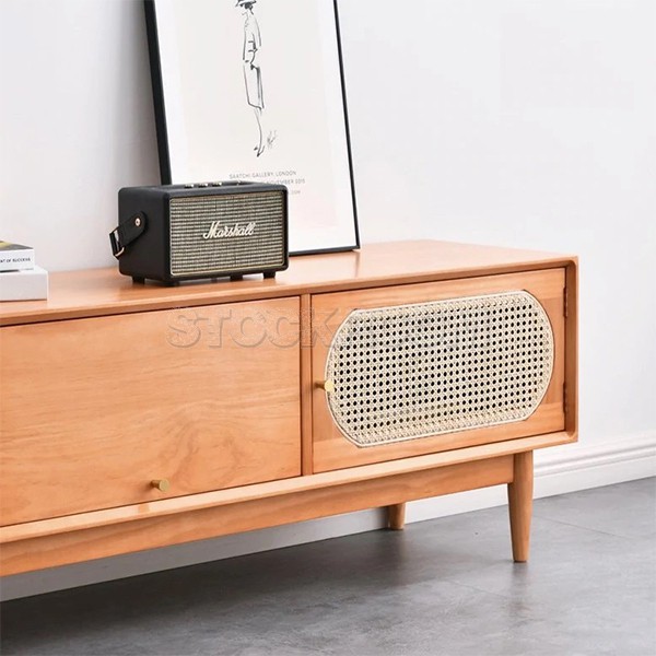 Stamford Solid Wood with Rattan TV Cabinet