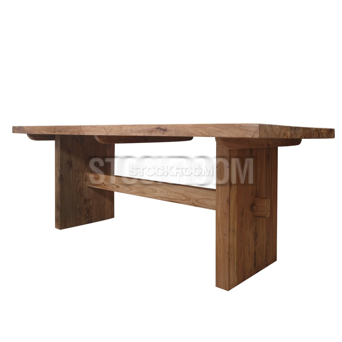 Standford Solid Recycled Elm Wood Dining Table