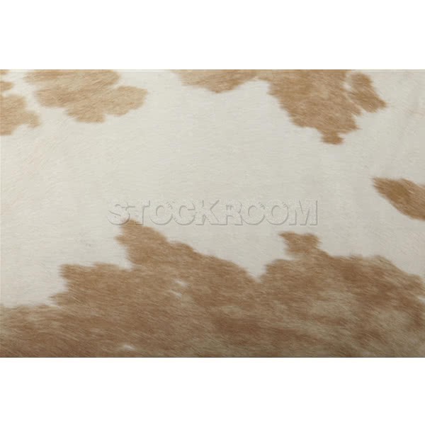 STOCKROOM Beige and White Natural Cowhide Rug