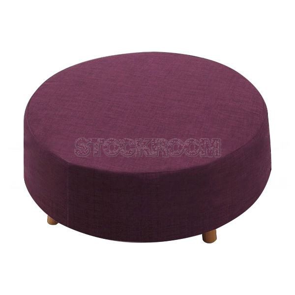 Stockroom Biggie Cake Fabric Ottoman - Round 