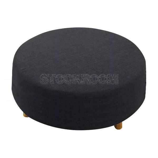 Stockroom Biggie Cake Fabric Ottoman - Round 