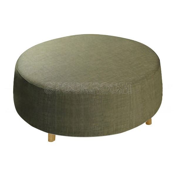 Stockroom Biggie Cake Fabric Ottoman - Round 