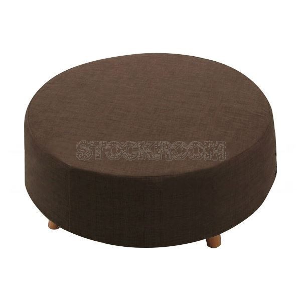 Stockroom Biggie Cake Fabric Ottoman - Round 