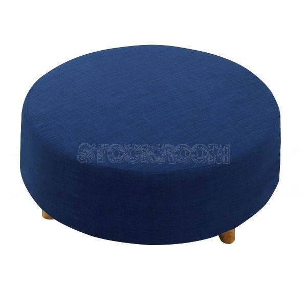 Stockroom Biggie Cake Fabric Ottoman - Round 