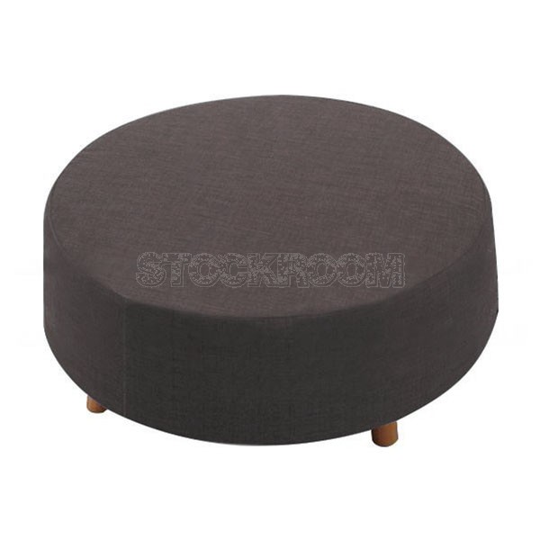 Stockroom Biggie Cake Fabric Ottoman - Round 