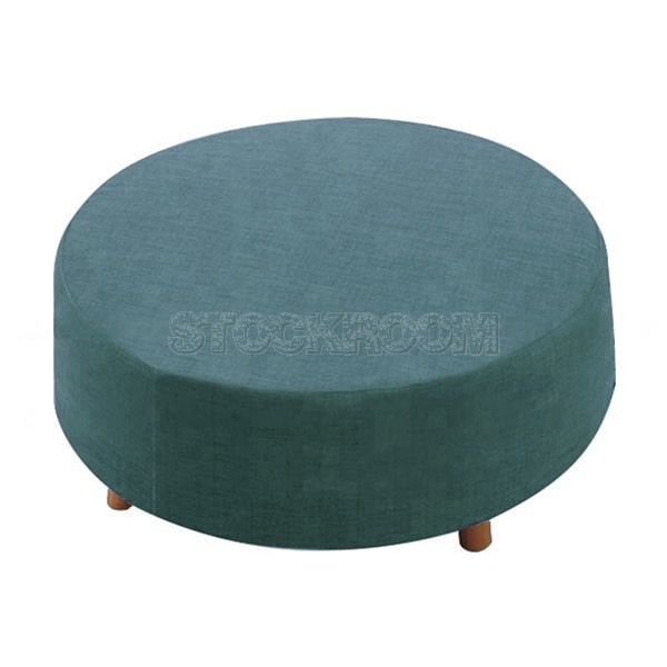 Stockroom Biggie Cake Fabric Ottoman - Round 