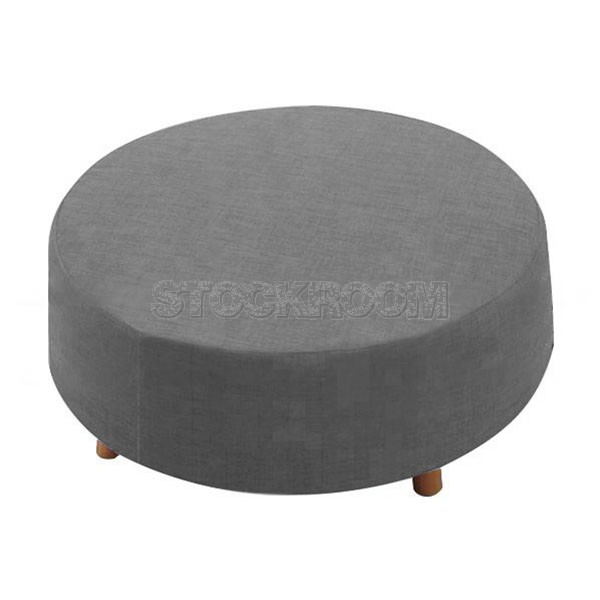 Stockroom Biggie Cake Fabric Ottoman - Round 