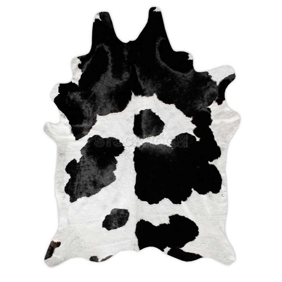 STOCKROOM Black and White Natural Cowhide Rug