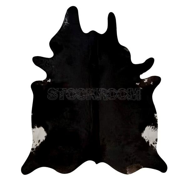 STOCKROOM Black Natural Cowhide Rug