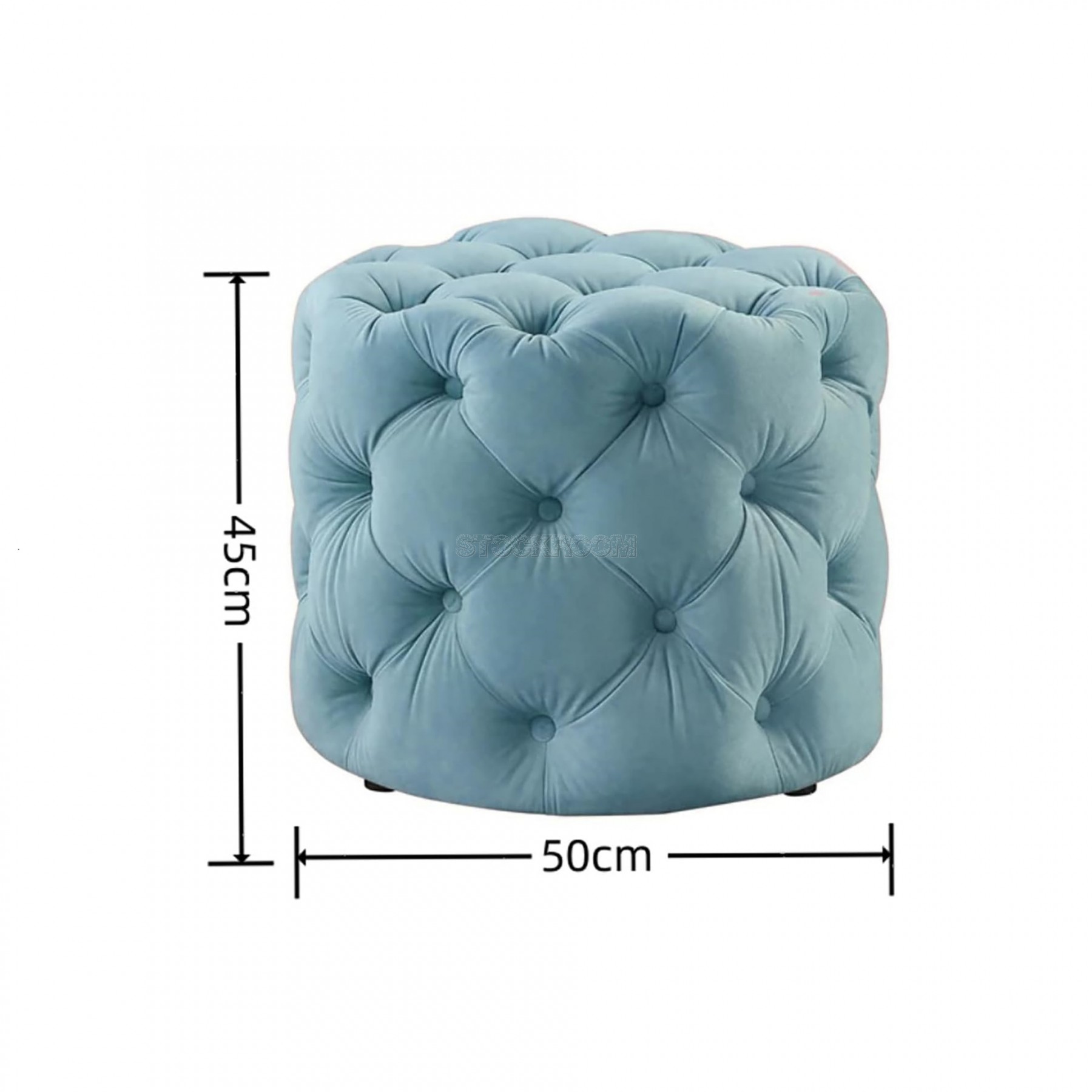 STOCKROOM Chesterfield Sofa Mini Round Ottoman / Pouf