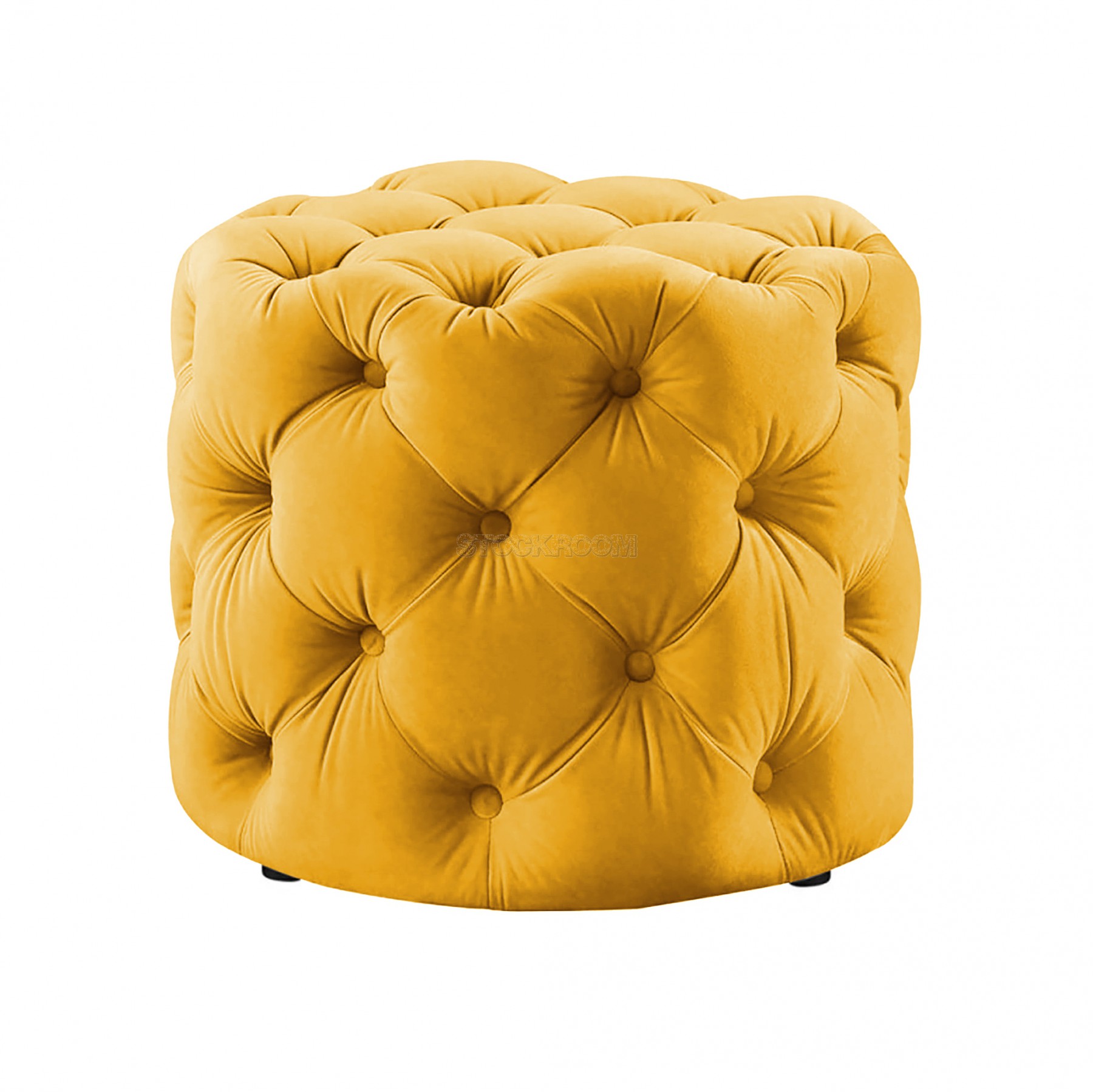 STOCKROOM Chesterfield Sofa Mini Round Ottoman / Pouf