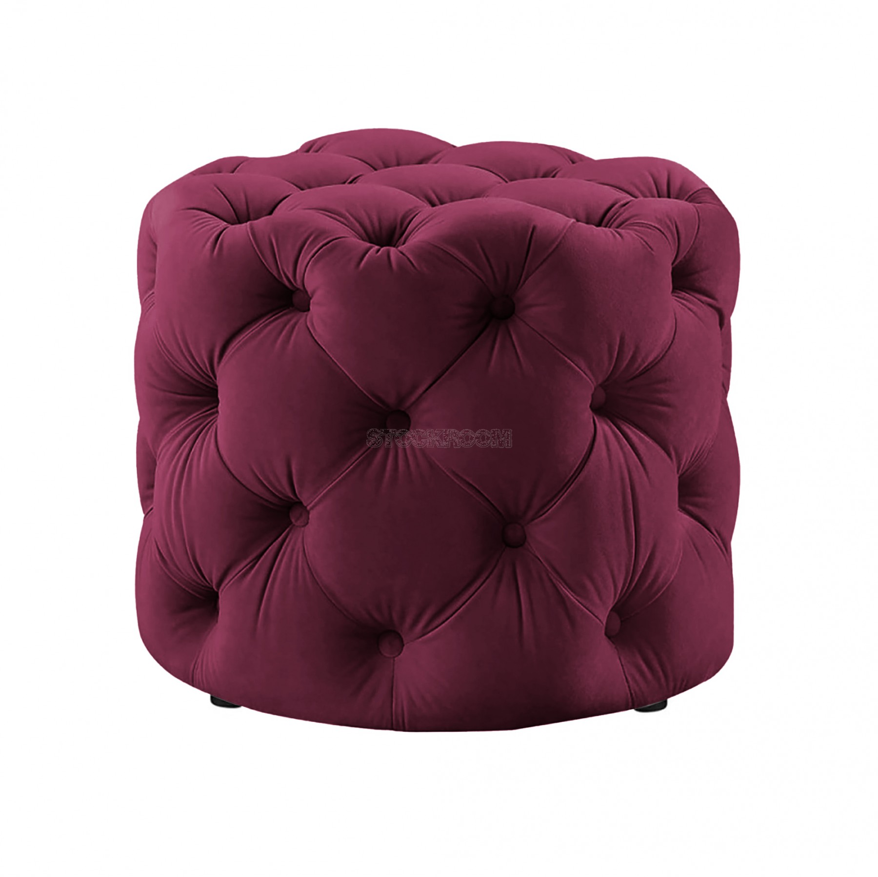 STOCKROOM Chesterfield Sofa Mini Round Ottoman / Pouf