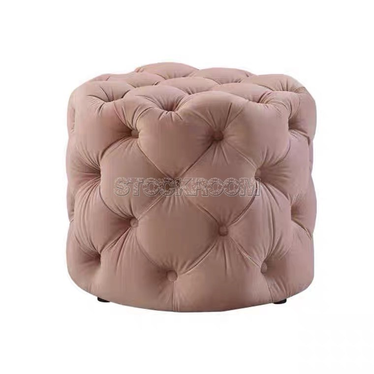 STOCKROOM Chesterfield Sofa Mini Round Ottoman / Pouf