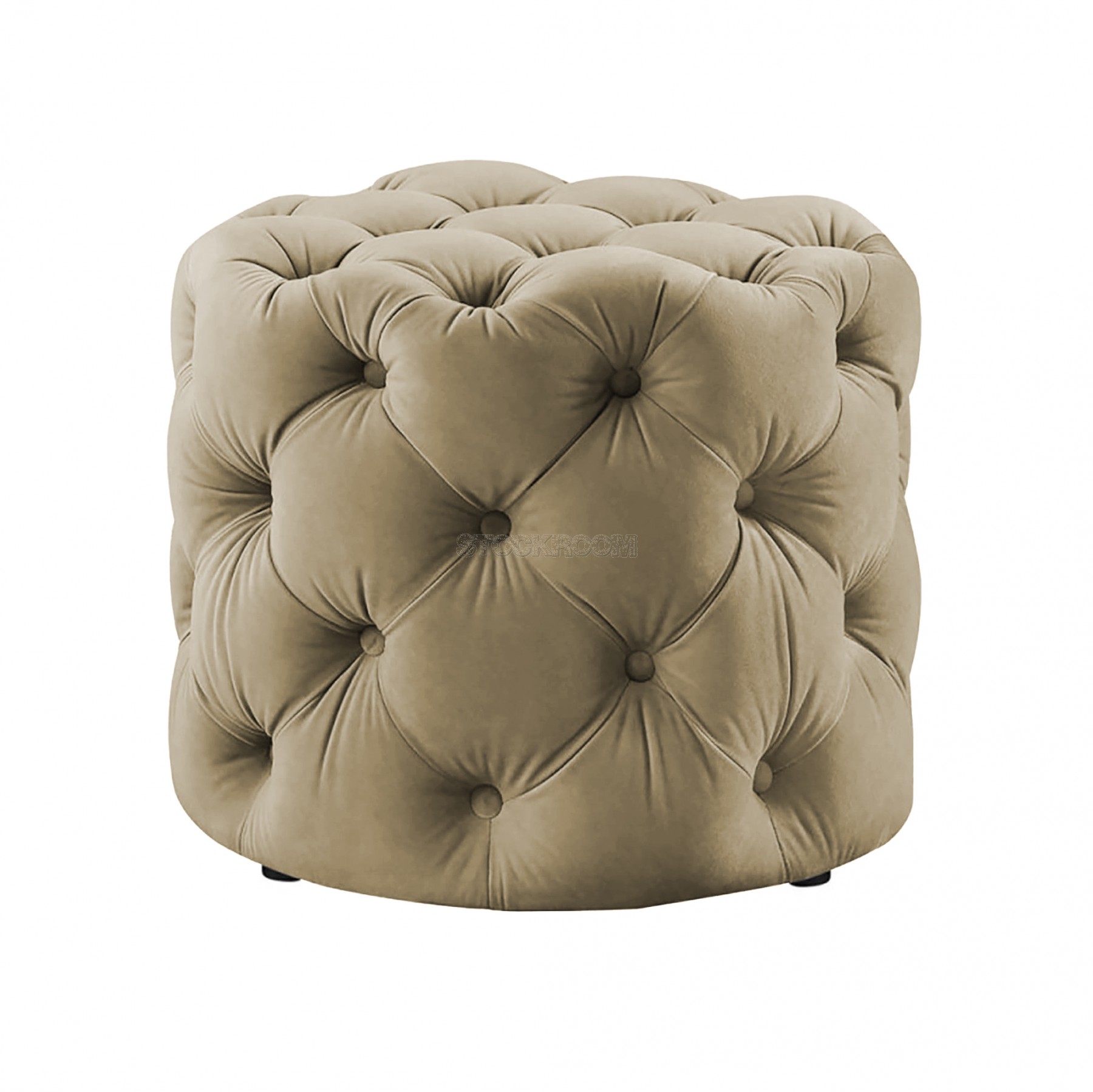 STOCKROOM Chesterfield Sofa Mini Round Ottoman / Pouf