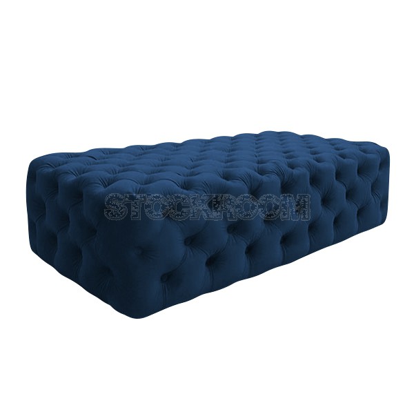 STOCKROOM Chesterfield Sofa Rectangle Ottoman / Pouf