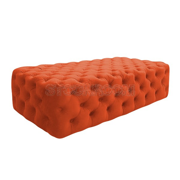 STOCKROOM Chesterfield Sofa Rectangle Ottoman / Pouf