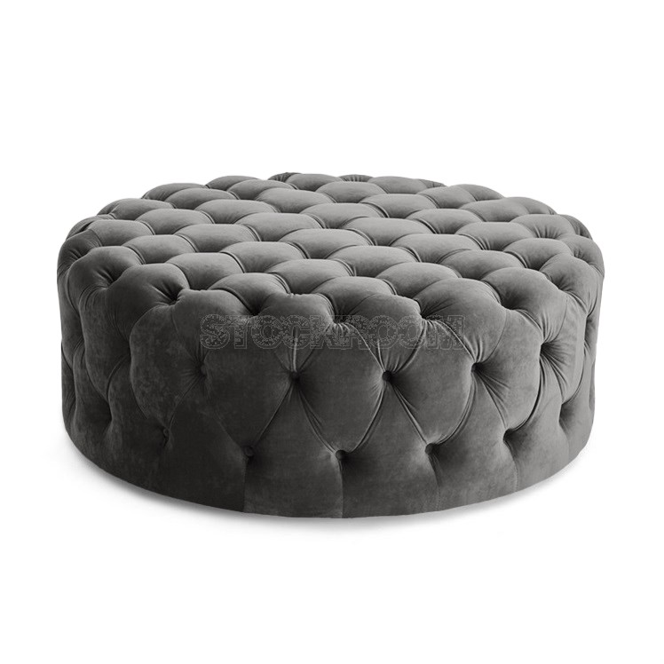 STOCKROOM Chesterfield Sofa Round Ottoman / Pouf