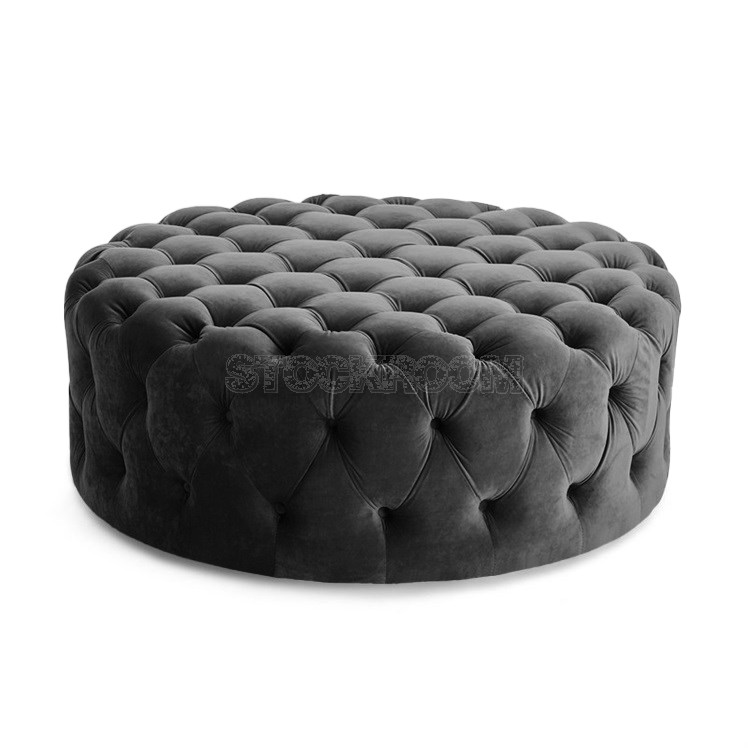 STOCKROOM Chesterfield Sofa Round Ottoman / Pouf