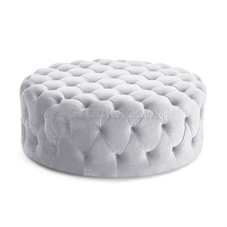 STOCKROOM Chesterfield Sofa Round Ottoman / Pouf