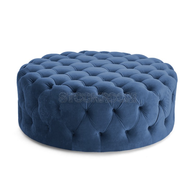 STOCKROOM Chesterfield Sofa Round Ottoman / Pouf