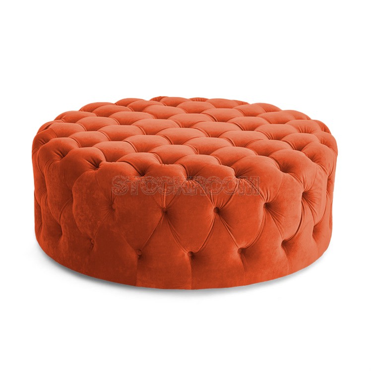 STOCKROOM Chesterfield Sofa Round Ottoman / Pouf