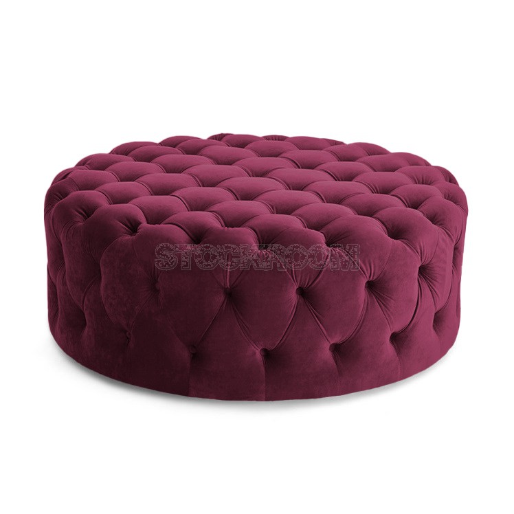 STOCKROOM Chesterfield Sofa Round Ottoman / Pouf