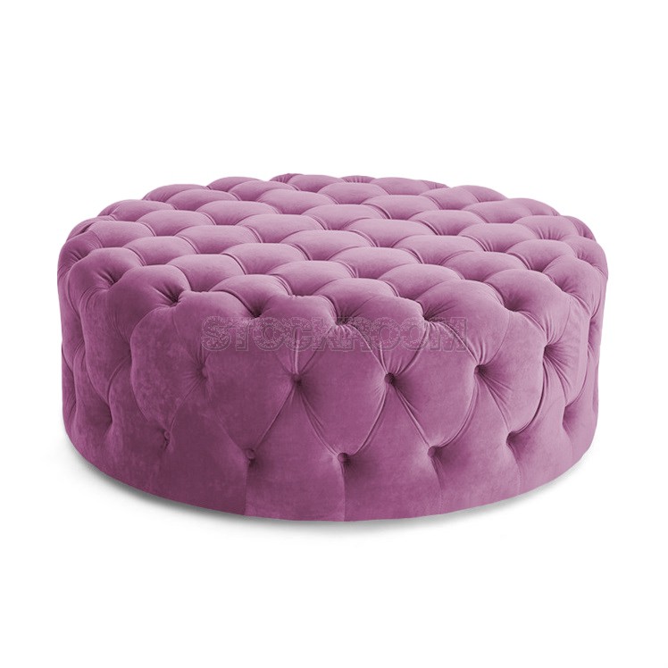 STOCKROOM Chesterfield Sofa Round Ottoman / Pouf