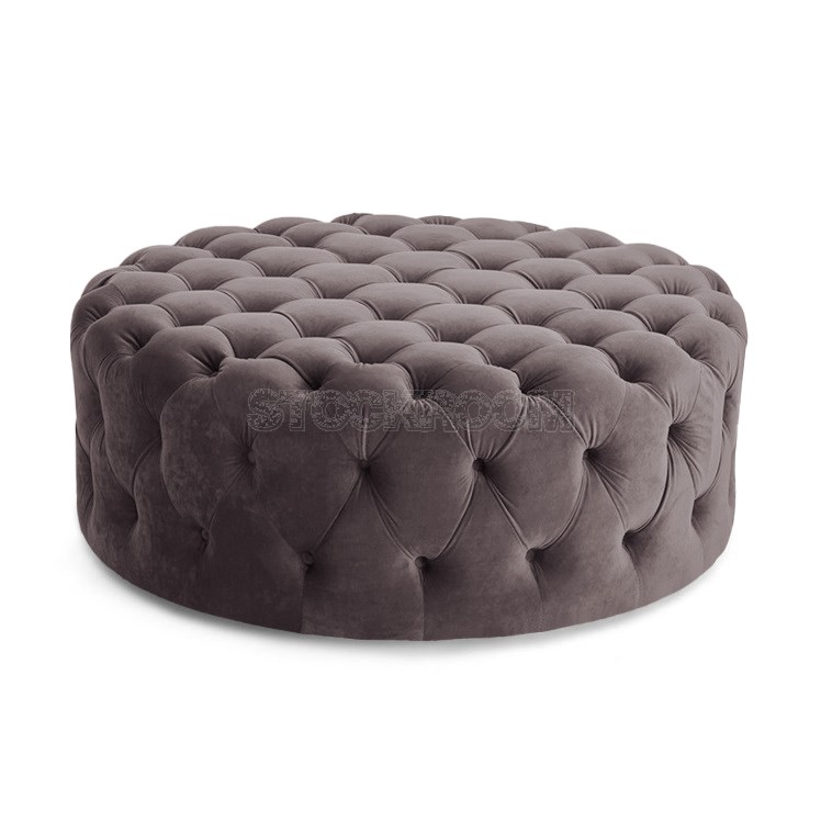 STOCKROOM Chesterfield Sofa Round Ottoman / Pouf