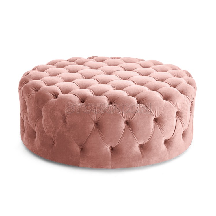 STOCKROOM Chesterfield Sofa Round Ottoman / Pouf