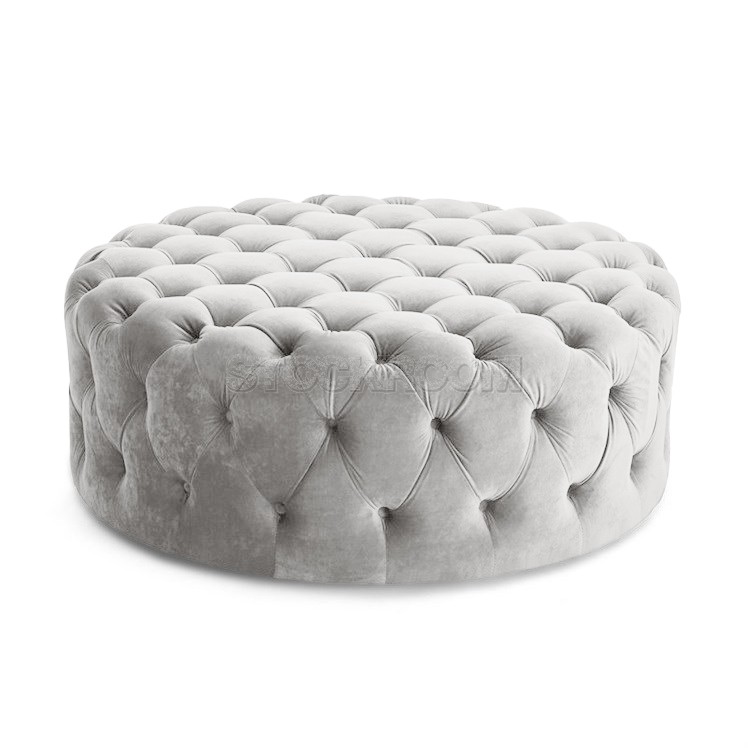 STOCKROOM Chesterfield Sofa Round Ottoman / Pouf