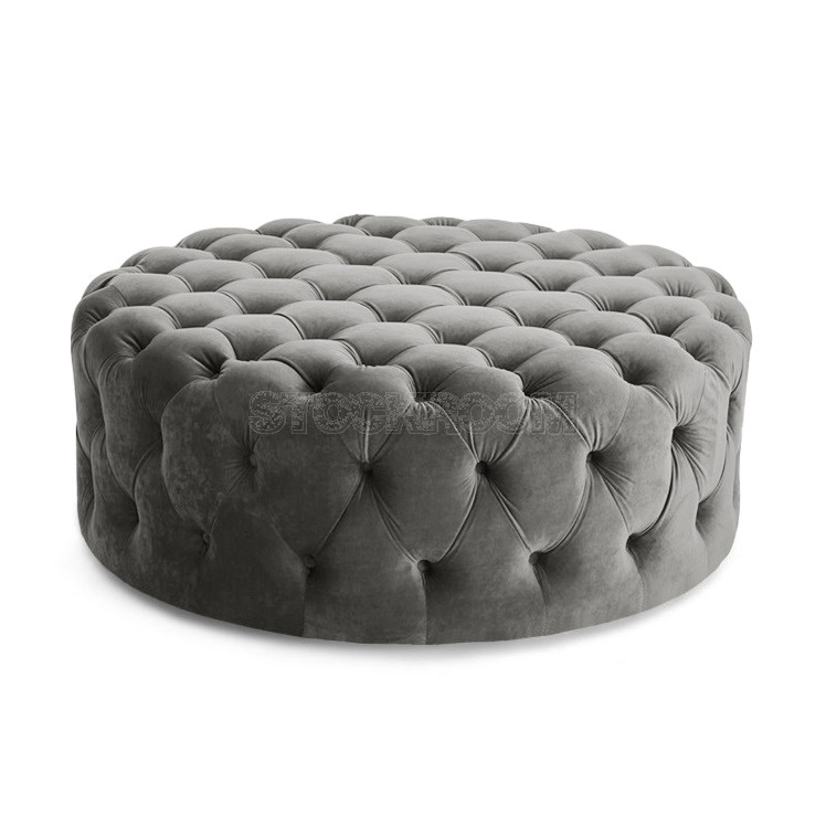 STOCKROOM Chesterfield Sofa Round Ottoman / Pouf