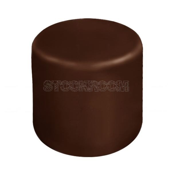 Stockroom Mini Cake Leather Ottoman - Round