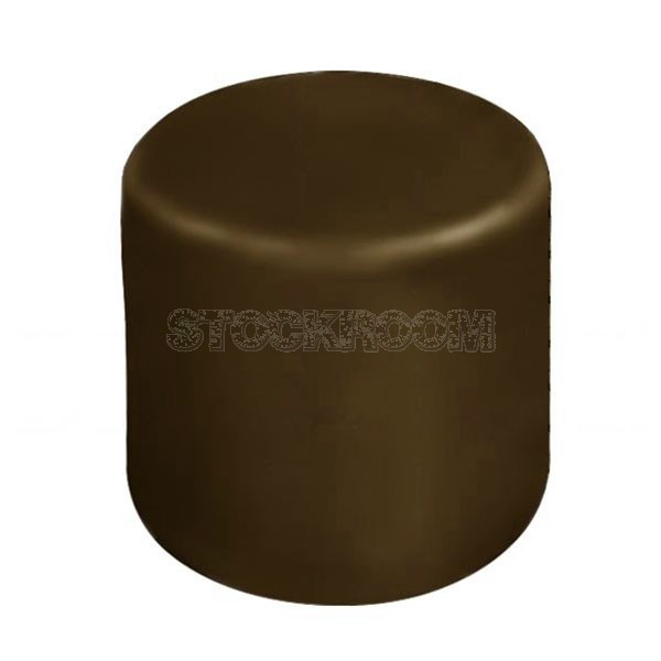 Stockroom Mini Cake Leather Ottoman - Round